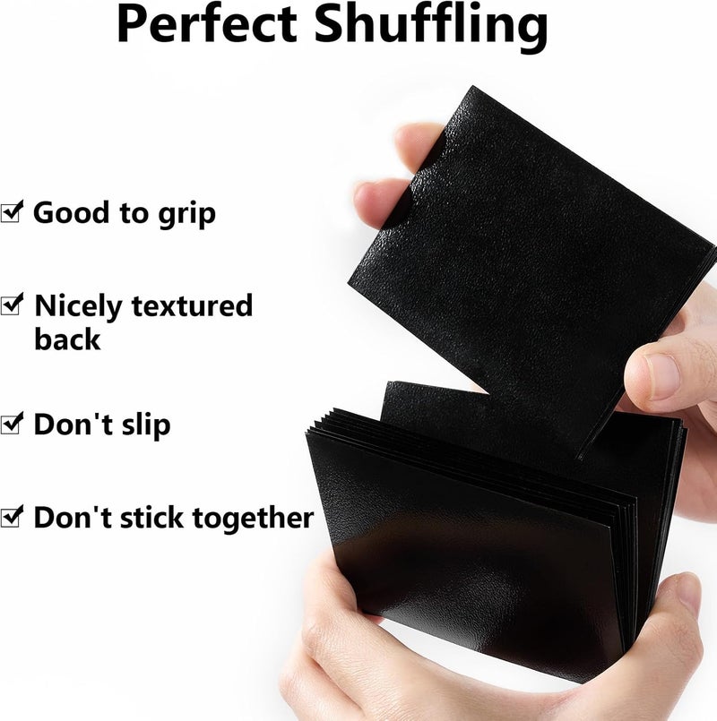 Fabmaker 120Pack Card Sleeves for Trading Cards, Matte Card Sleeves Deck Card Protectors, Standard Perfect Shuffling Fit for Baseball Card,Sports Cards,Game Card, 66x91mm, Black - Image 4